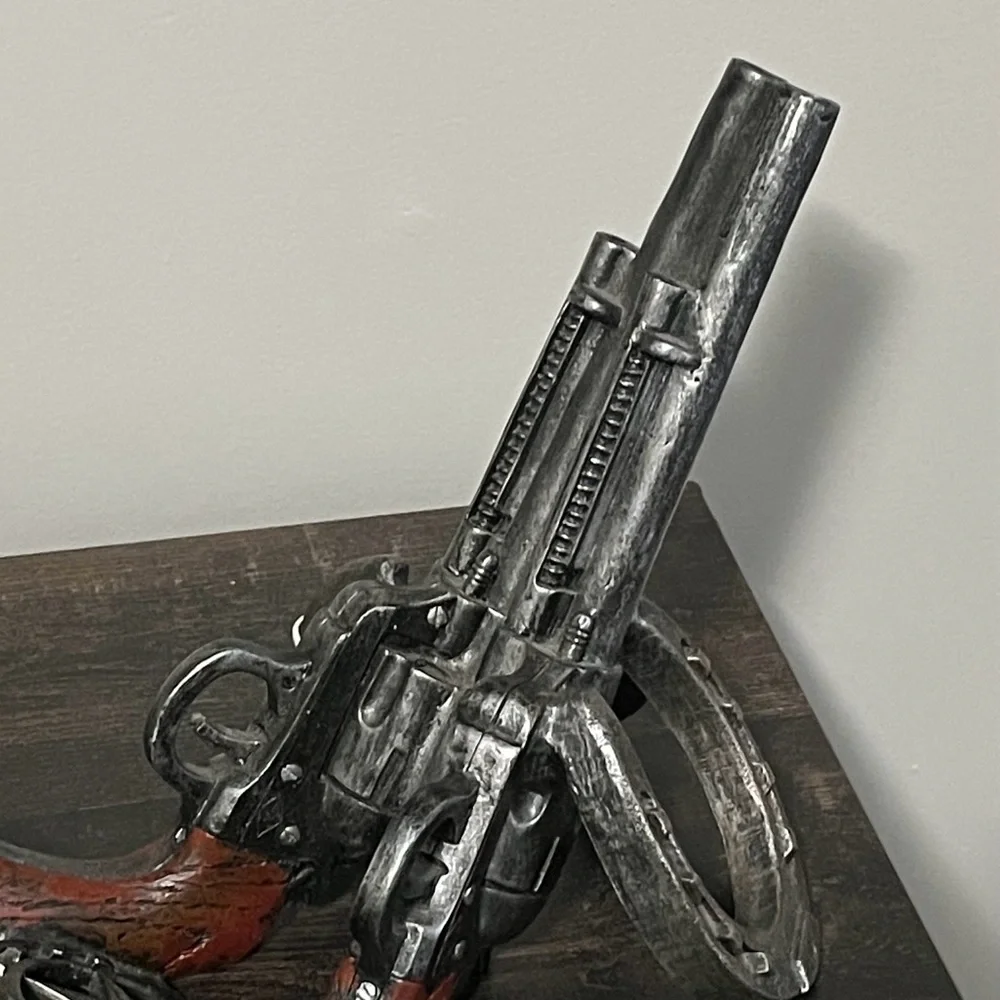 Pier 1 Double Six Shooter Wine Bottle Holder  EUC